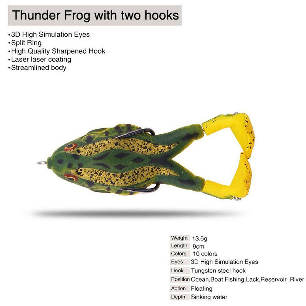 2 Mồi Câu Cá Giả Hình Con Ếch Bằng Cao Su Mềm