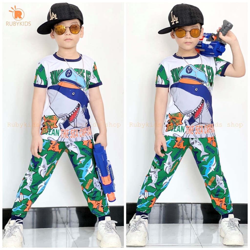 Bộ quần áo dài bé trai chất thun lạnh 3D mát mịn cực kì thấm hút mồ hôi Bộ bé trai tay dài quần dài mặc nhà