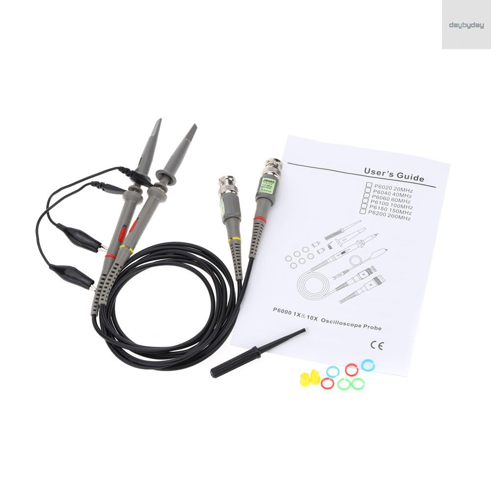 Set 2 Đầu Dò Kiểm Tra Độ Chính Xác Cao P6100 1x 10x 100mhz