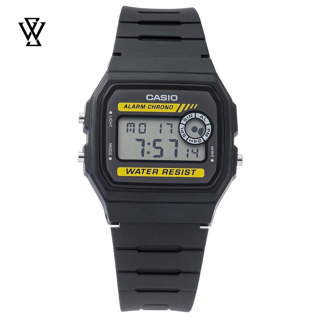 Đồng Hồ Điện Tử Unisex Casio WATCHSTORE F-94WA-9DG Thiết Kế Mặt Vuông 33.5mm, Dây Đeo Và Vỏ Nhựa Bền Bỉ, Cá Tính