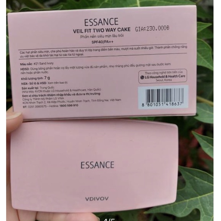 Phấn Nền Siêu Mịn Lâu Trôi Essance Veil Fit Two Way Cake SPF40/PA++