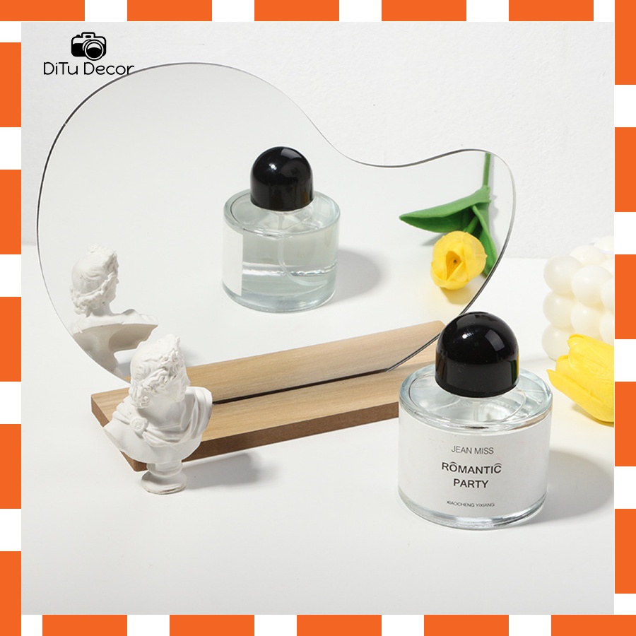 Gương kèm đế gỗ decor chụp ảnh, gương siêu xinh - Ditu Decor