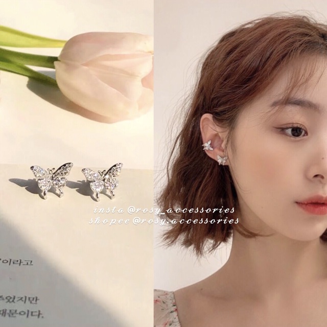 ROSY - KHUYÊN TAI VÀNH CON BƯỚM ĐÍNH ĐÁ