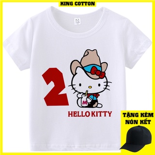 Áo thun trẻ em hello kitty 2 đến 8 tuổi Có size người lớn, King Cotton