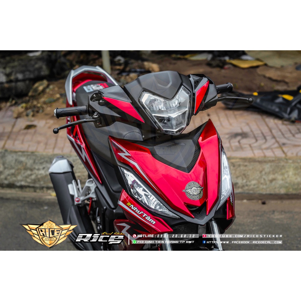Tem Rời Dán Xe Winner V1 Mẫu Chữ GTR 150R Đỏ Đen Cực Đẹp, Hàng 3 Lớp Chất Lượng Cao