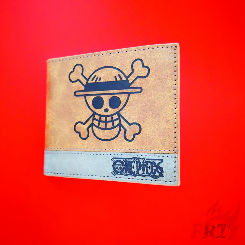 ☠ One Piece Ví ☠ Retro Pirate Skull PU Wallet Purse Fashion Wallet