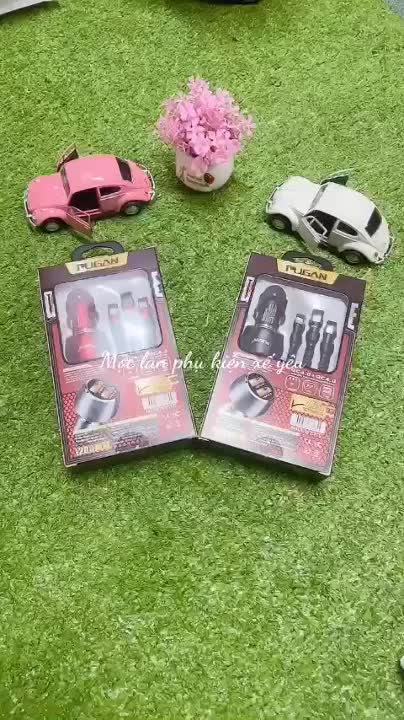 Tẩu Sạc Nhanh điện thoại Cho Ô Tô Pugan 15A Kèm Dây 3 Đầu Sạc Các Loại Điện Thoại, Tẩu Sạc Siêu Tốc Trên Xe Ô Tô | BigBuy360 - bigbuy360.vn