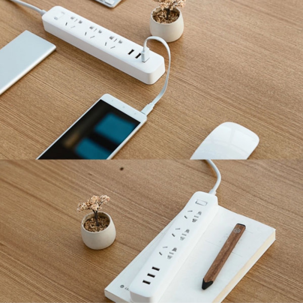 Ổ cắm Xiaomi Power Strip 3 cổng 3 USB CX05 - Ổ cắm điện Xiaomi Mi Power Strip 3 cổng 3 USB