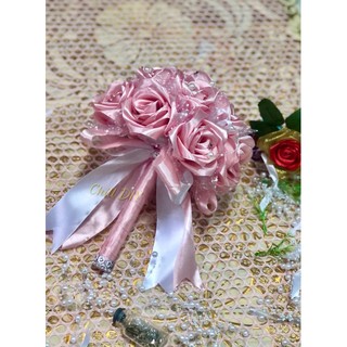 Set nguyên liệu làm bó hoa cưới cầm tay cô dâu