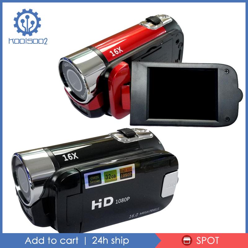 Camera Ghi Hình LCD Tầm Nhìn Ban Đêm Koolsoo2 1080P HD 16X Zoom - EU