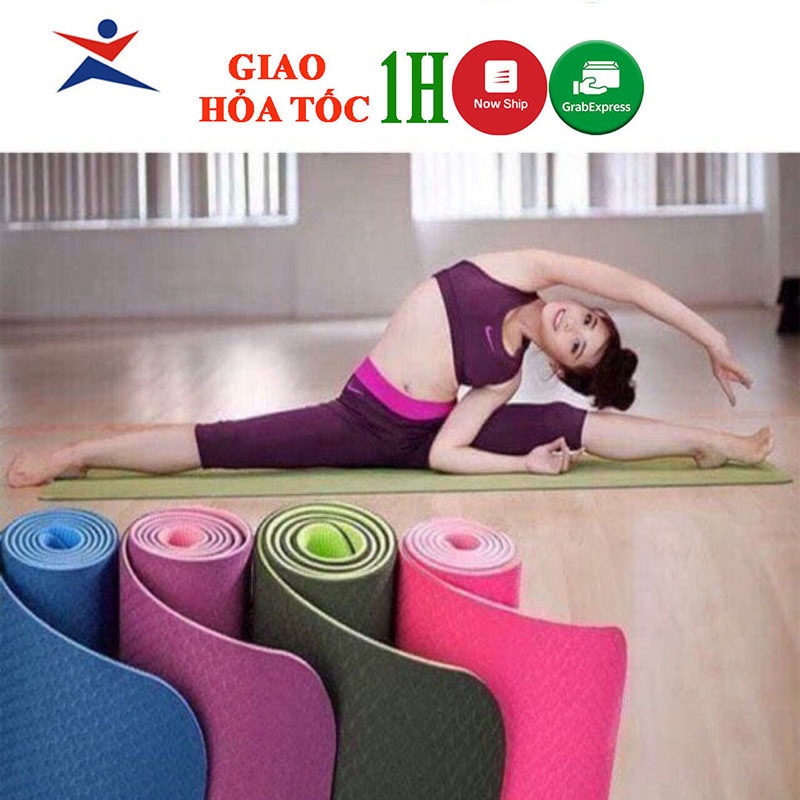 THẢM TẬP YOGA  BENDU YG01 TPE CAO CẤP 2 LỚP 6MM và 8MM