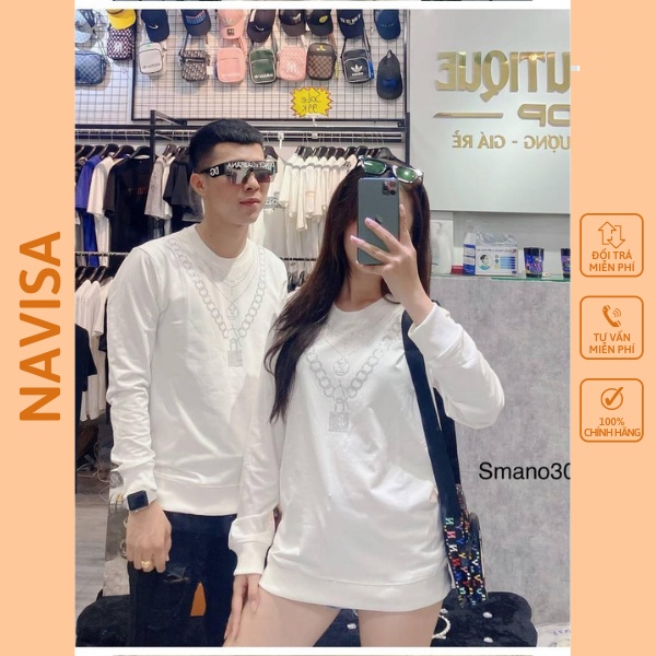 Áo phông nữ tay dài áo thun nữ unisex form rộng in hình chữ cổ tròn đẹp NAVISA AT101