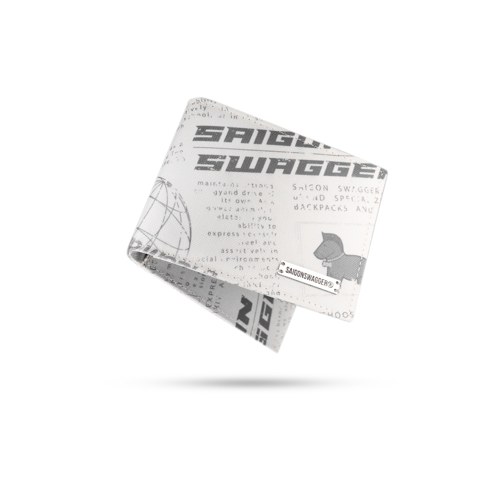 Ví Gập Đôi Nam In Báo SAIGON SWAGGER® Journal BiFold Wallet