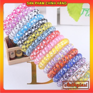 Chun buộc tóc xoắn dễ thương không đau tóc