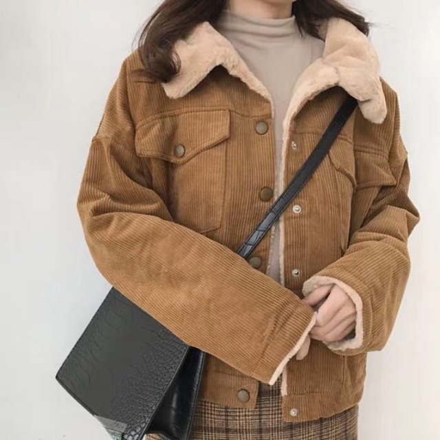 (MộcLan ORDER) Áo khoác có lớp lót lông bên trong ấm bất ngờ hợp thời trang | BigBuy360 - bigbuy360.vn
