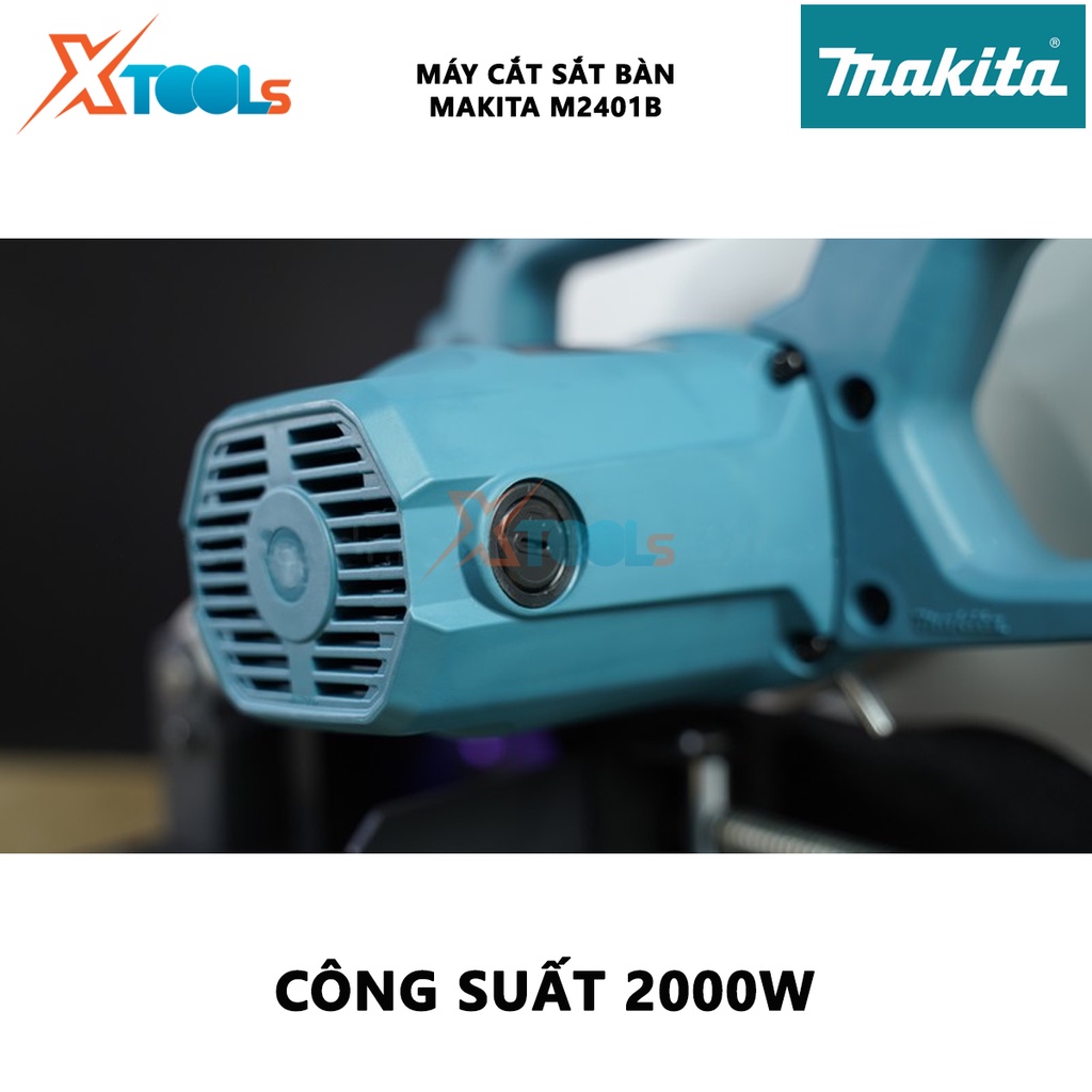 Máy cắt sắt 350mm Makita M2401B | Máy cắt sắt 2000W Công suất: 2000W Mô tơ chổi than dùng để cắt [CHÍNH HÃNG]