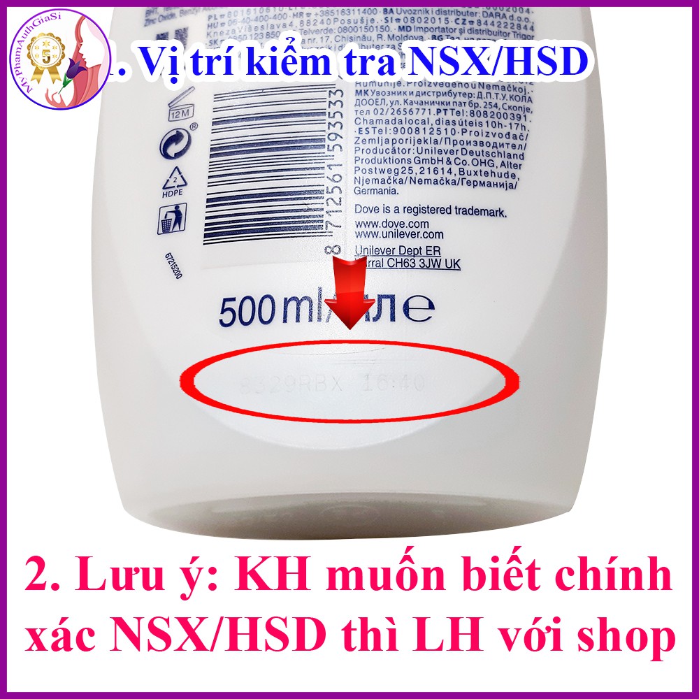 Sữa tắm dove dưỡng ẩm mềm mịn da châu âu 500ml