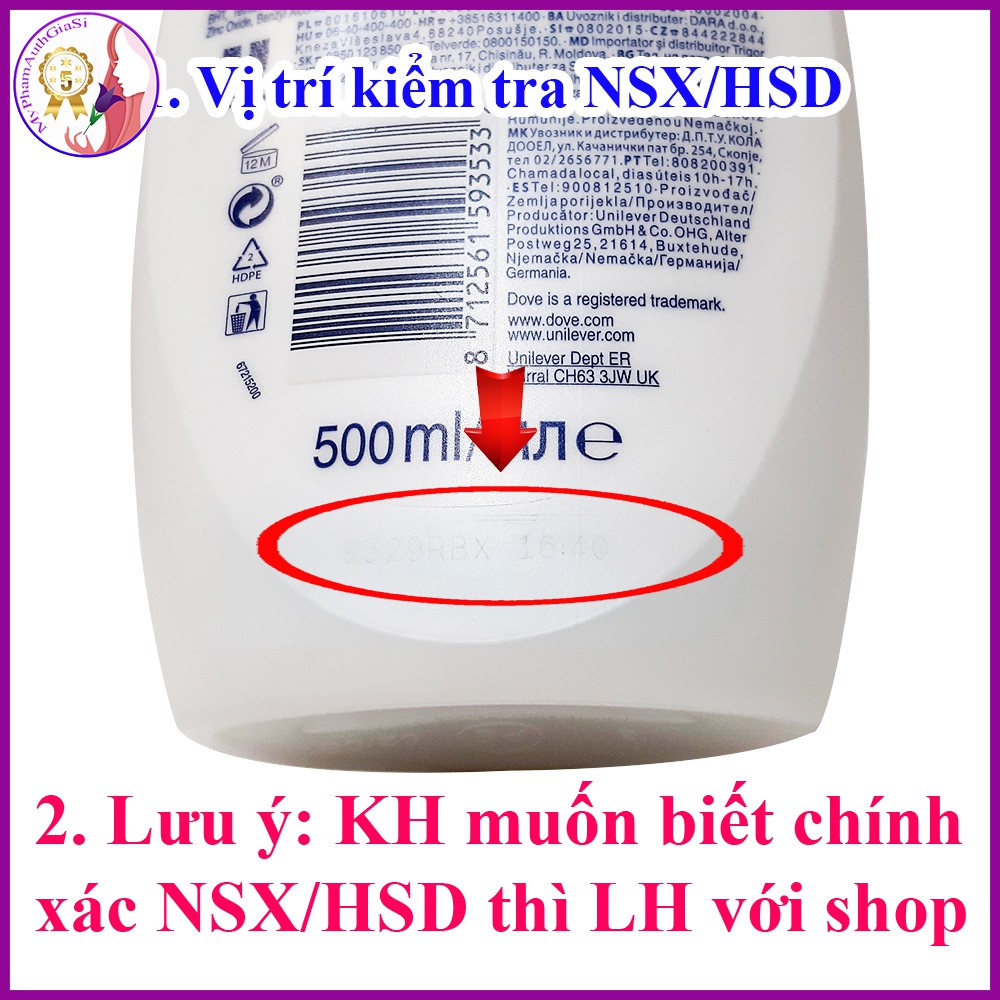 Sữa tắm dove dưỡng ẩm mềm mịn da châu âu 500ml