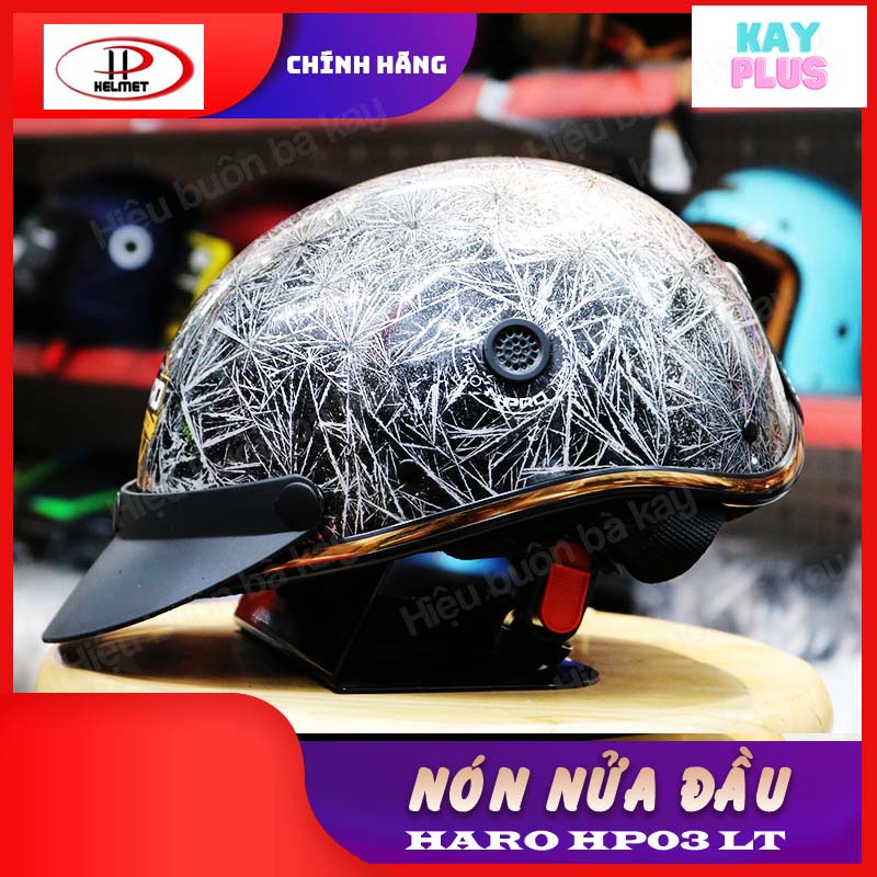 Mũ, nón bảo hiểm 1/2 HP03-LT có mái che