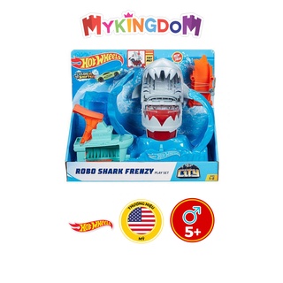 Bộ thử thách Hot Wheels city cá mập bay GJL12