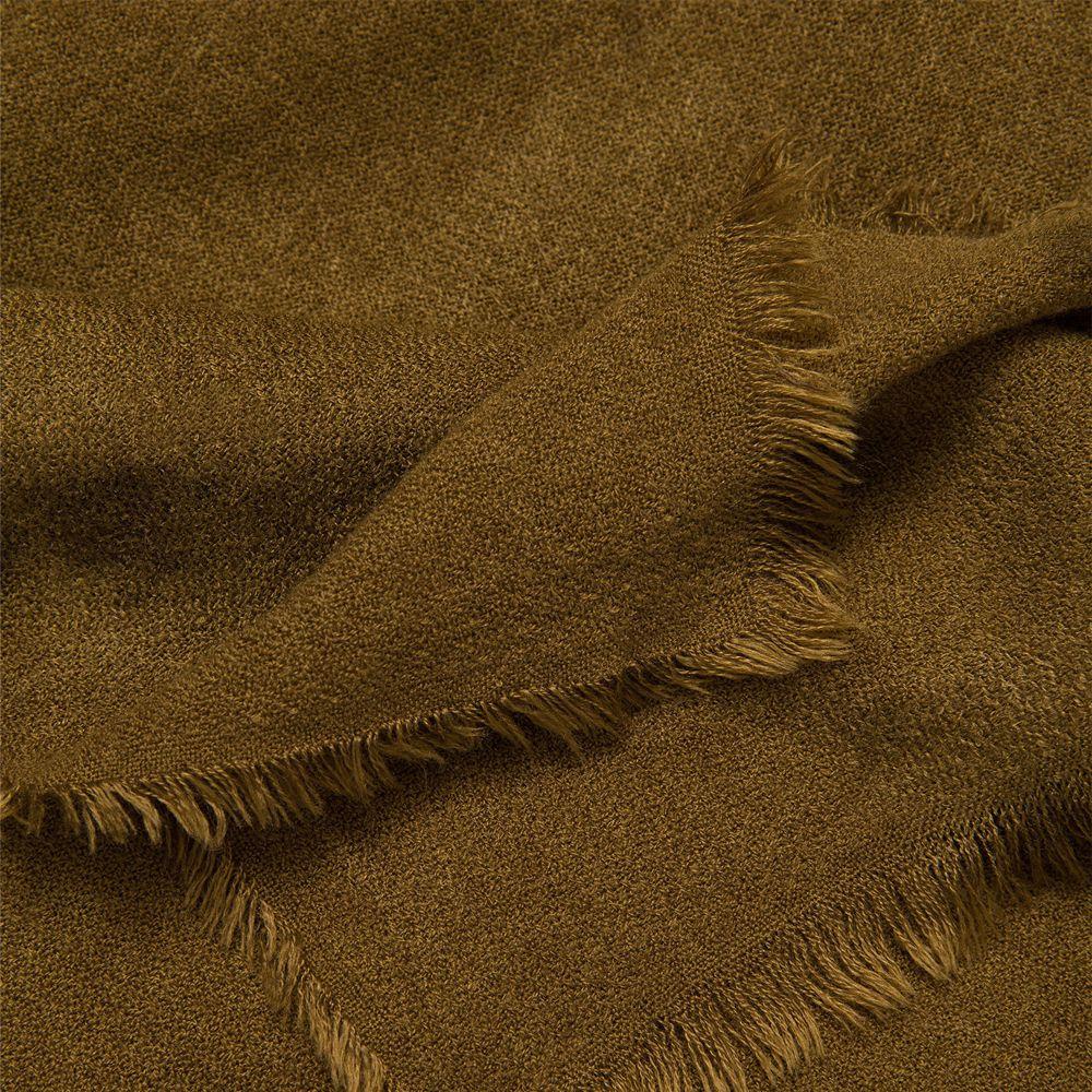 Khăn Choàng Cổ Dài Vải Cashmere Màu Trơn Ấm Áp Thời Trang