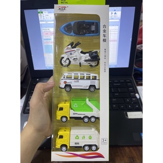Đồ chơi vĩ mô hình xe ca nô kim loại 5 chiếc