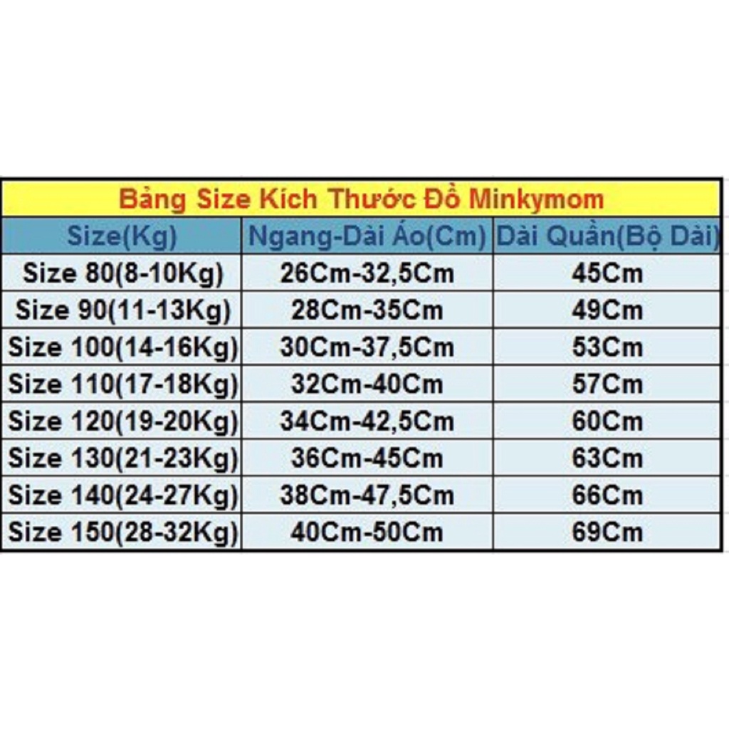 [Mã SKAMFSW175 giảm 10K đơn 50K] Bộ thun lạnh dài tay Minky Mom cho bé trai và bé gái từ 8-32KG.