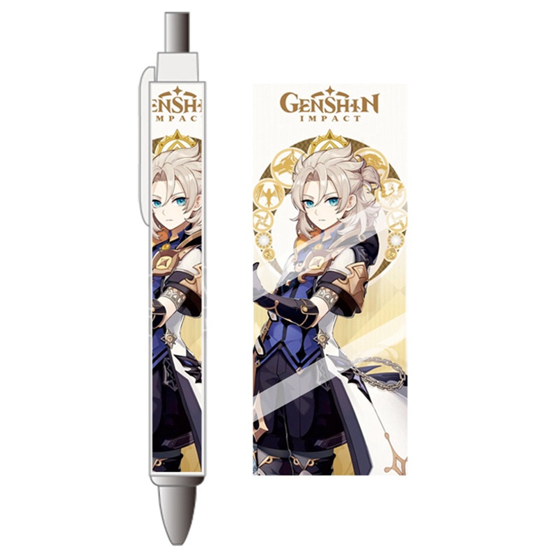 Bút Bi Mực Đen 1mm Hình Anime Genshin Impact