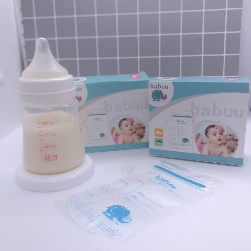 Túi trữ sữa bịch đựng sữa mẹ túi zip trữ sữa 100ml 250ml cao cấp có vòi rót Babuu Nhật BB04 Homedy Kids