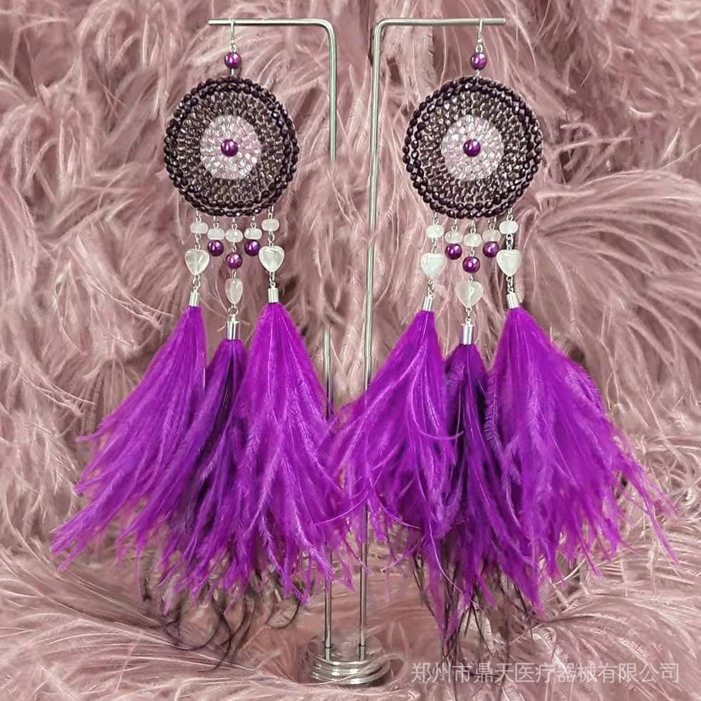 100 chiếc / bó lông đà điểu trắng 10-18cm lông mịn may thủ công mỹ nghệ trang sức phụ kiện trang sức quần áo cưới trang trí váy