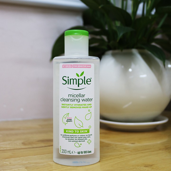 Nước tẩy trang Simple Kind to Skin Micellar Cleansing Water - Dành Cho Da Nhạy Cảm