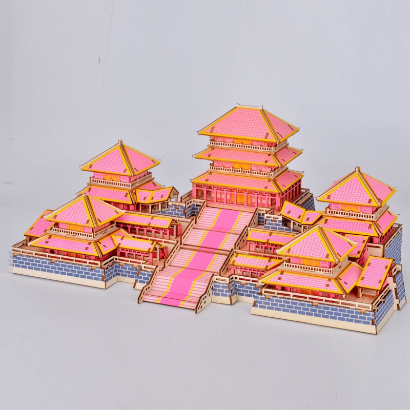 Đồ chơi lắp ráp 3D gỗ- mô hình Cung Điện A Phòng Tần Thủy Hoàng- cắt Lazer