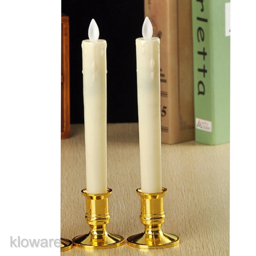 4pcs Battery Operated LED Candle Swinging Dancing Flame Realistic Candles