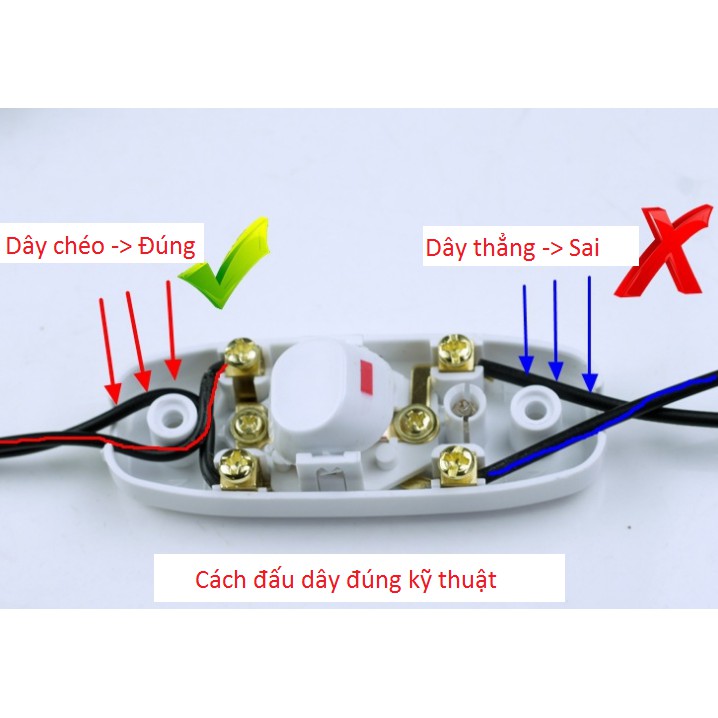 Công tắc bật tắt quả nhót MÀU ĐEN/TRẮNG - Có đèn báo - Tiếp điểm bằng đồng