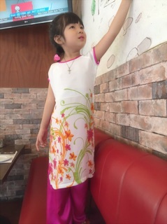 ÁO DÀI CÁCH TÂN Cho bé yêu + Quần phi bóng