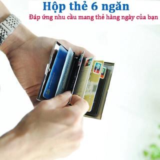 Hộp Đựng Bảo Quản Thẻ ATM Ngân Hàng Thẻ Tín Dụng Card Visit Chất Liệu Hợp Kim Chống Quét Thẻ