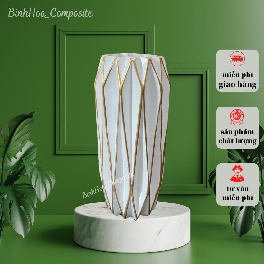 Bình hoa trám composite mã bh109, lọ cắm hoa cao cấp, lọ hoa trang trí