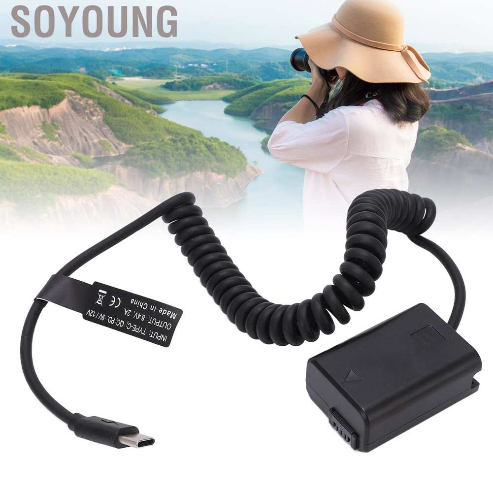 Soyoung FW50 Type C DC Coupler Dummy Battery Full Decoded for Sony A6000 A6500 A9 A7