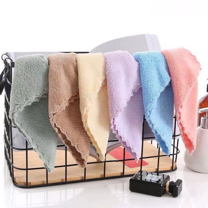 Khăn mặt lông cừu xuất Hàn nhiều màu sắc kích thước 30x50cm (KLC35)