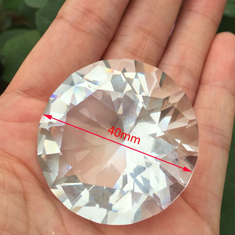 Viên kim cương giả trong suốt 40mm trang trí trong nhà chất lượng cao