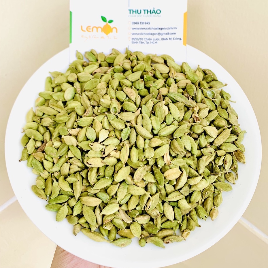 [100g-500g] Bạch đậu khấu hạt bưởi xanh Ấn Độ - Green Cardamom - Mùi vị thơm cay ngọt đặc trưng
