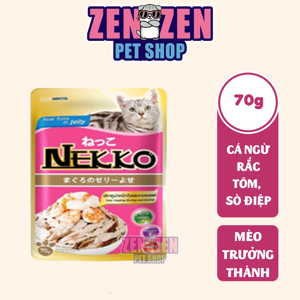 Pate nekko 70g Dành cho mèo Con 1-12 tháng tuổi, Mèo Trưởng Thành