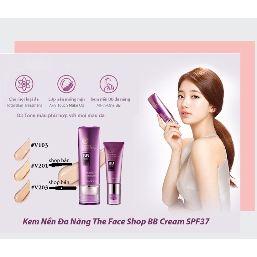 [mẫu 2020- chuẩn auth shop tự nhập từ Hàn về] Kem Nền BB the face shop POWER PERFECTION BB CREAM SPF37 PA++.