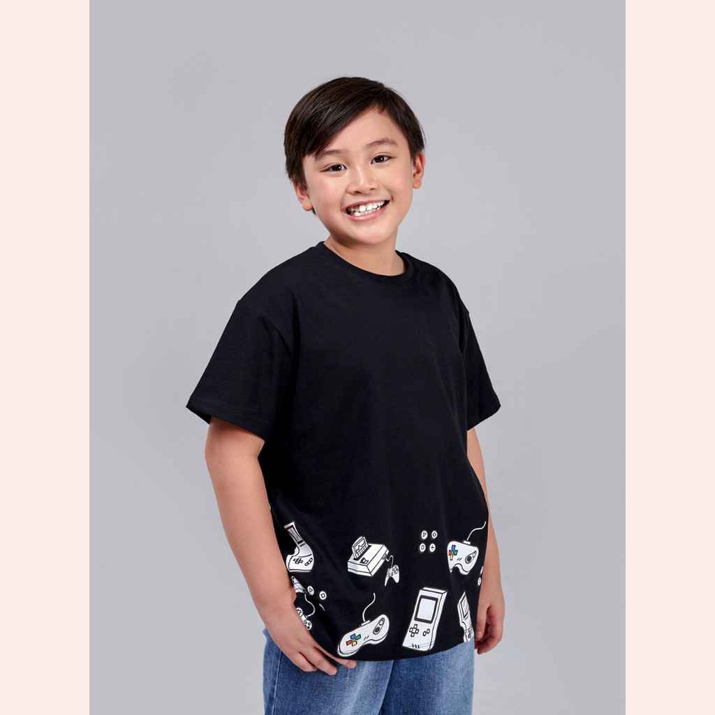 Áo T-shirt trẻ em YODY vải cotton in hình playgame mềm mịn, thoáng mát TSK5217