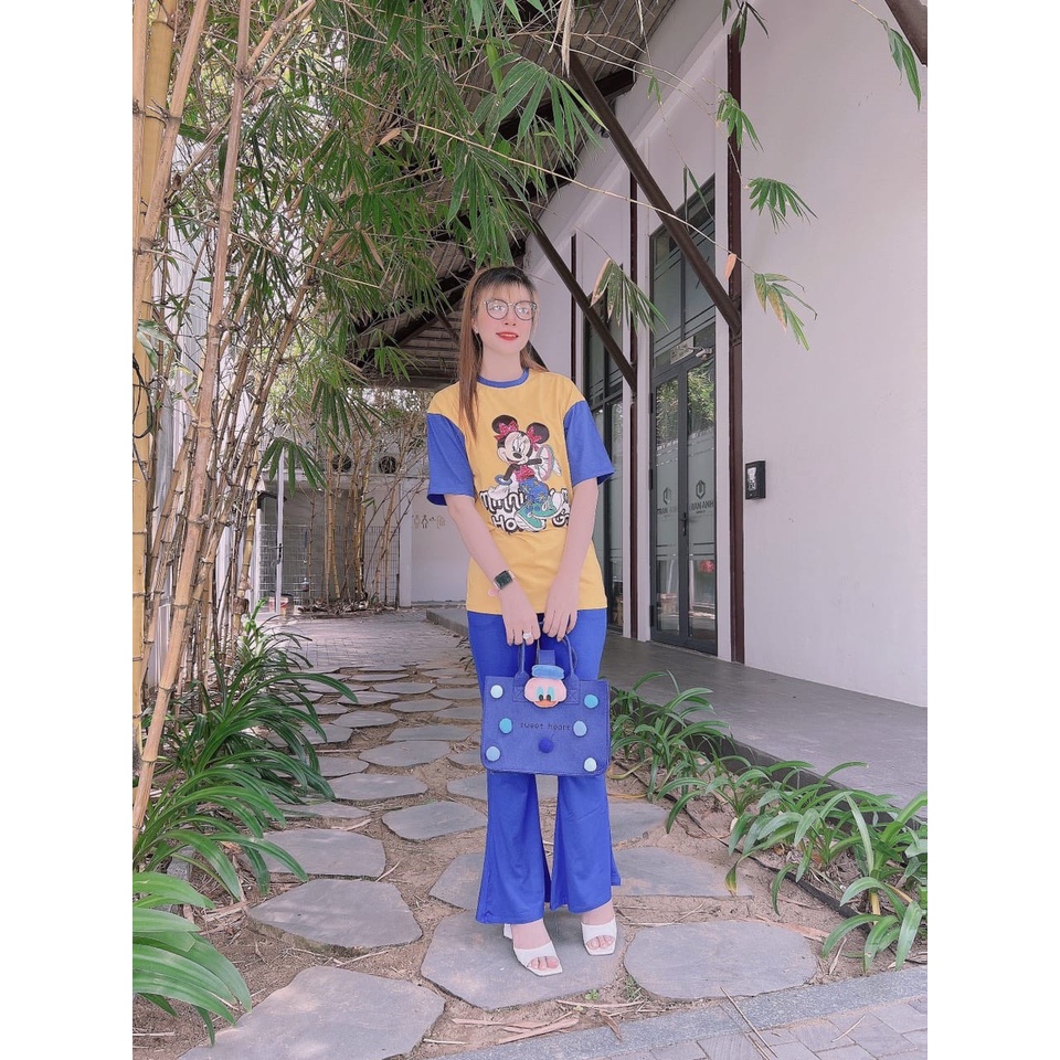 Đồ Bộ Nữ Cao Cấp, Women's Fashion, Luxury Homewear, Thun Cotton co giãn 4 chiều, 45kg đến 80kg vừa, mã sản phẩm P357