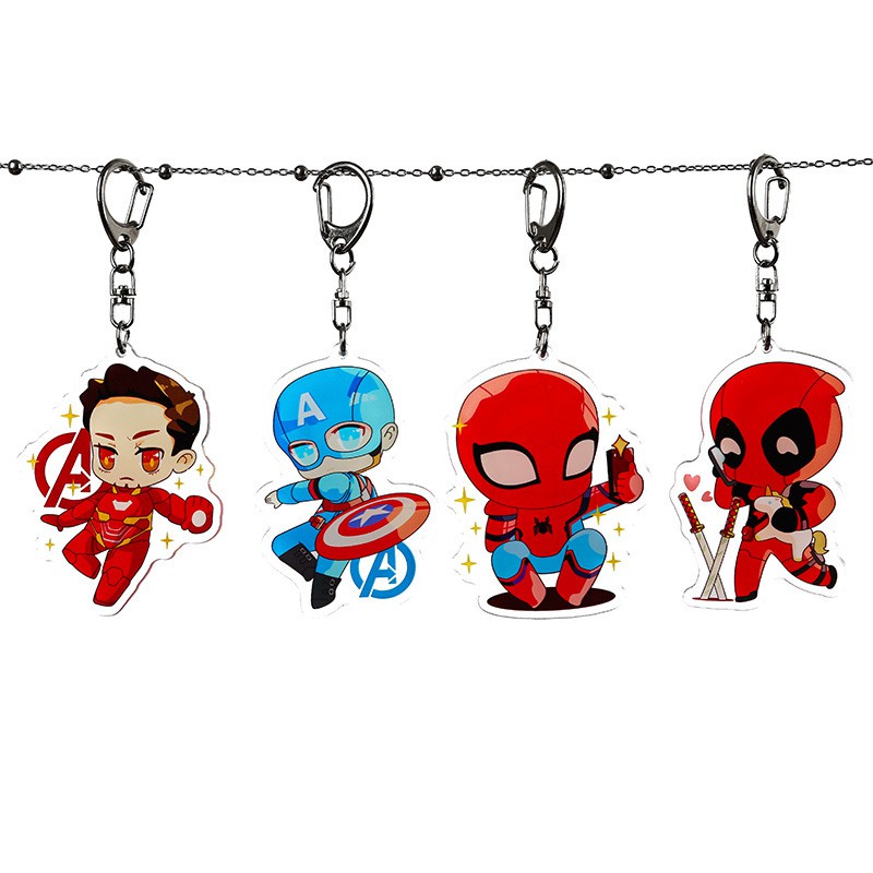 Móc khoá Mica Biệt đội siêu anh hùng Avenger (Marvel) - Nhựa Cứng Acrylic In 2 mặt sắc nét ( ảnh thật )