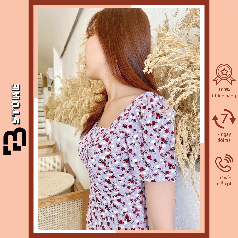 Đầm dự tiệc đi đám cưới cổ vuông cao cấp B-store ĐD01