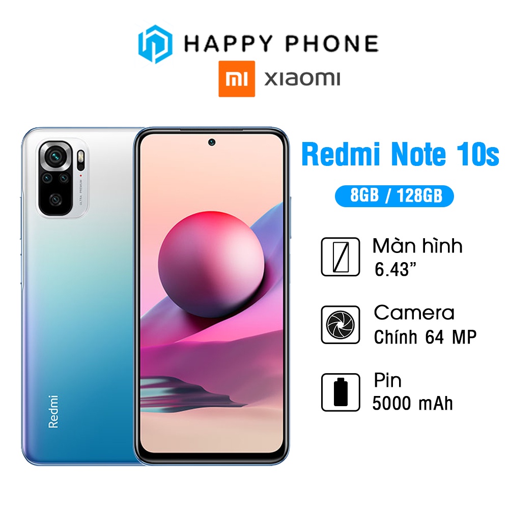 Điện thoại Xiaomi Redmi Note 10S (8GB/128) - Hàng Chính Hãng, mới 100%, Bảo hành 18 tháng