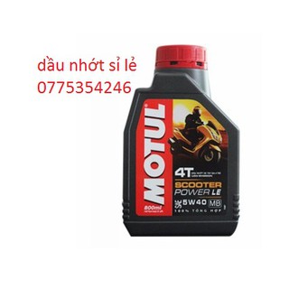 dầu nhớt nhập khẩu 100%  cho xe tay ga đời mới motul scooter power LE 5w40 800ml