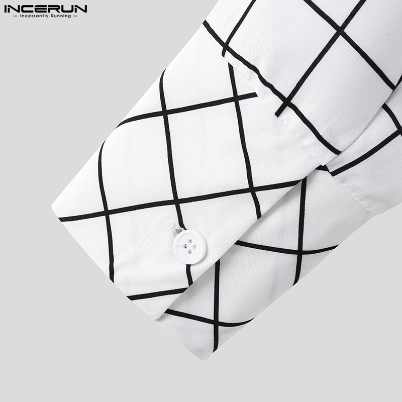 INCERUN Bộ Áo Khoác Blazer Dài Tay + Chân Váy Thời Trang Cho Nam